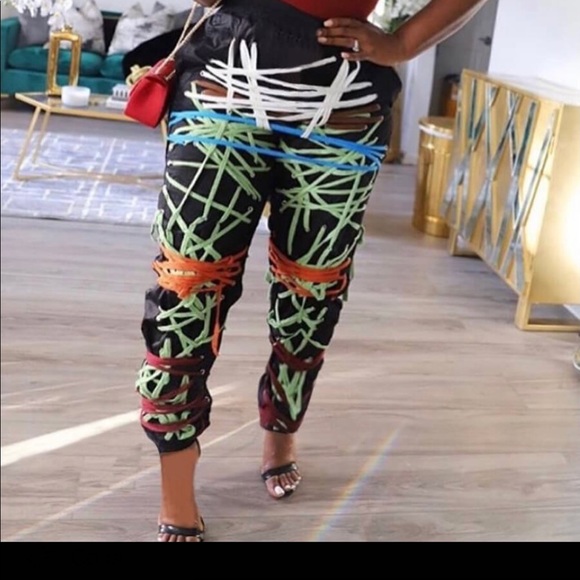 🪢👠Multi-Color Joggers 🪢👠 - Picture 3 of 10